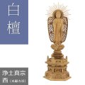 白檀仏像 六角台座 西立弥陀 【浄土真宗西】